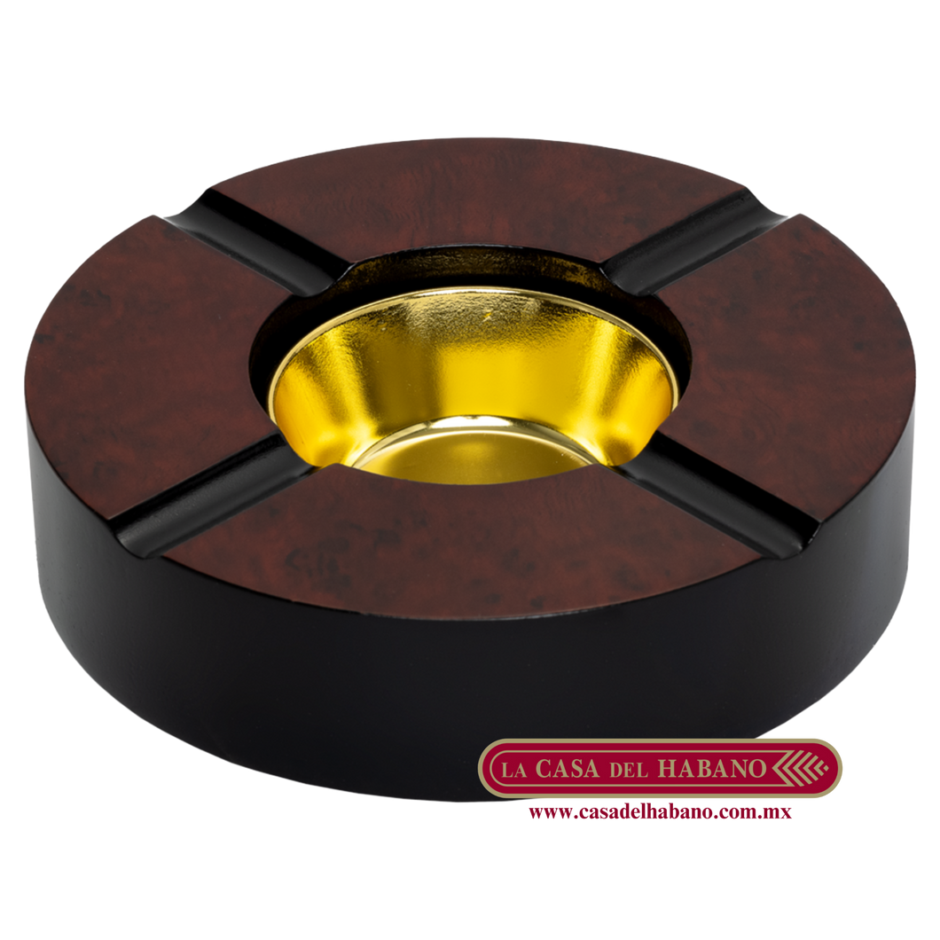 CENICERO CIRCULAR CON MADERA