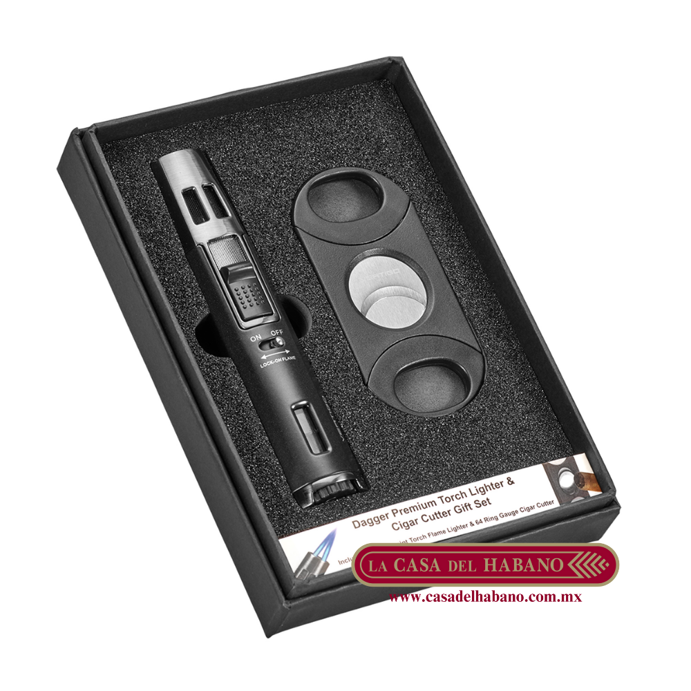 GIFT SET CORTADOR Y ENCENDEDOR DAGGER